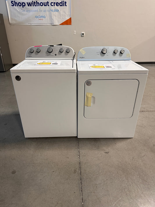 GREAT NEW WHIRLPOOL TOP LOAD WASHER ELECTRIC DRYER LAUNDRY SET - WAS13238 DRY12531