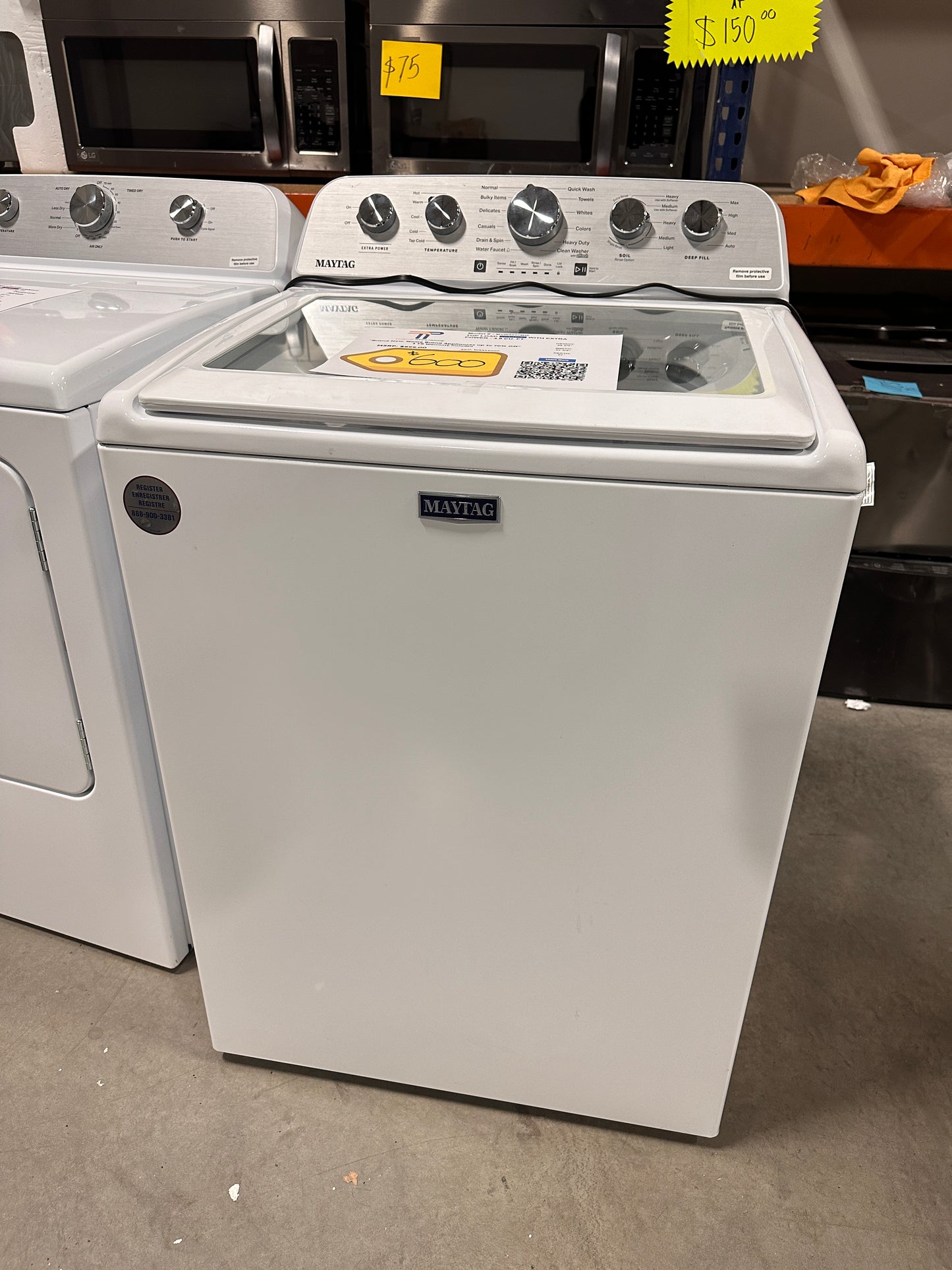 BEAUTIFUL BRAND NEW TOP LOAD WASHER MODEL:MVW5430MW  WAS13000