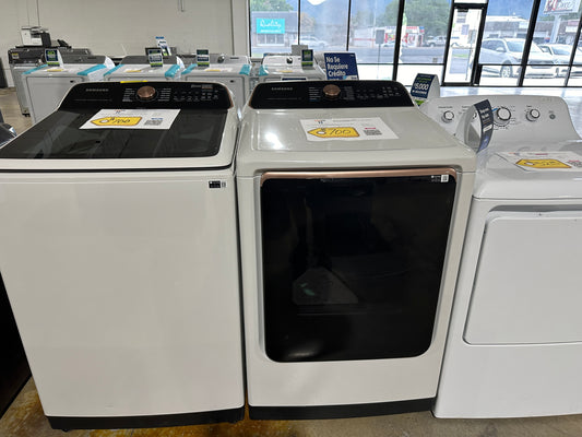 GORGEOUS NEW LAUNDRY SET SAMSUNG TOP LOAD WASHER ELECTRIC DRYER WAS12162S DRY12160S