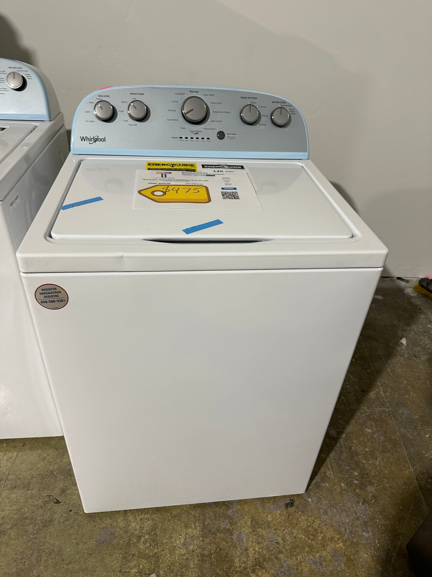 GORGEOUS NEW WHIRLPOOL TOP LOAD WASHER MODEL: WTW4816FW WAS12148S