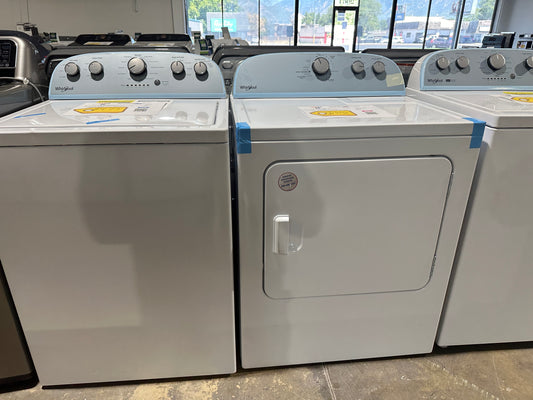 GREAT NEW WHIRLPOOL TOP LOAD WASHER ELECTRIC DRYER LAUNDRY SET WAS12148S DRY12184S