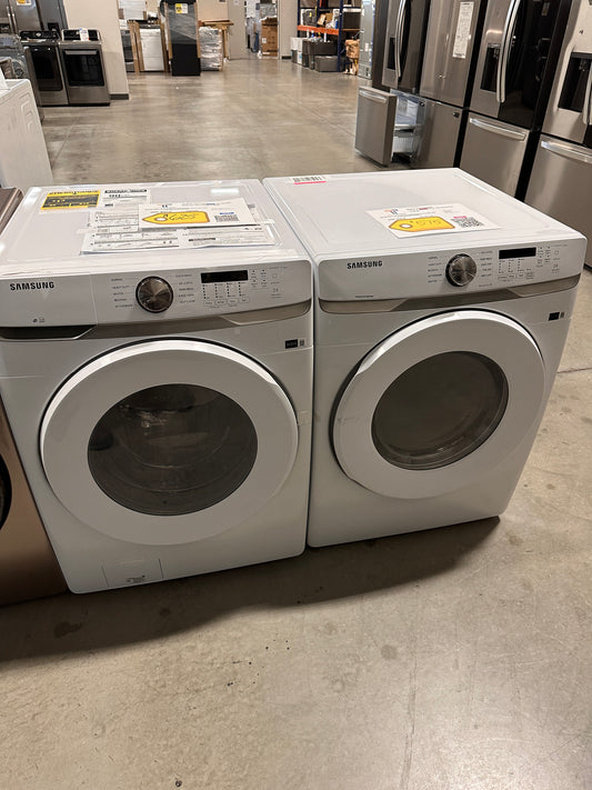 NEW STACKABLE SMART SAMSUNG WASHER and ELECTRIC DRYER LAUNDRY SET - WAS13277 DRY12538