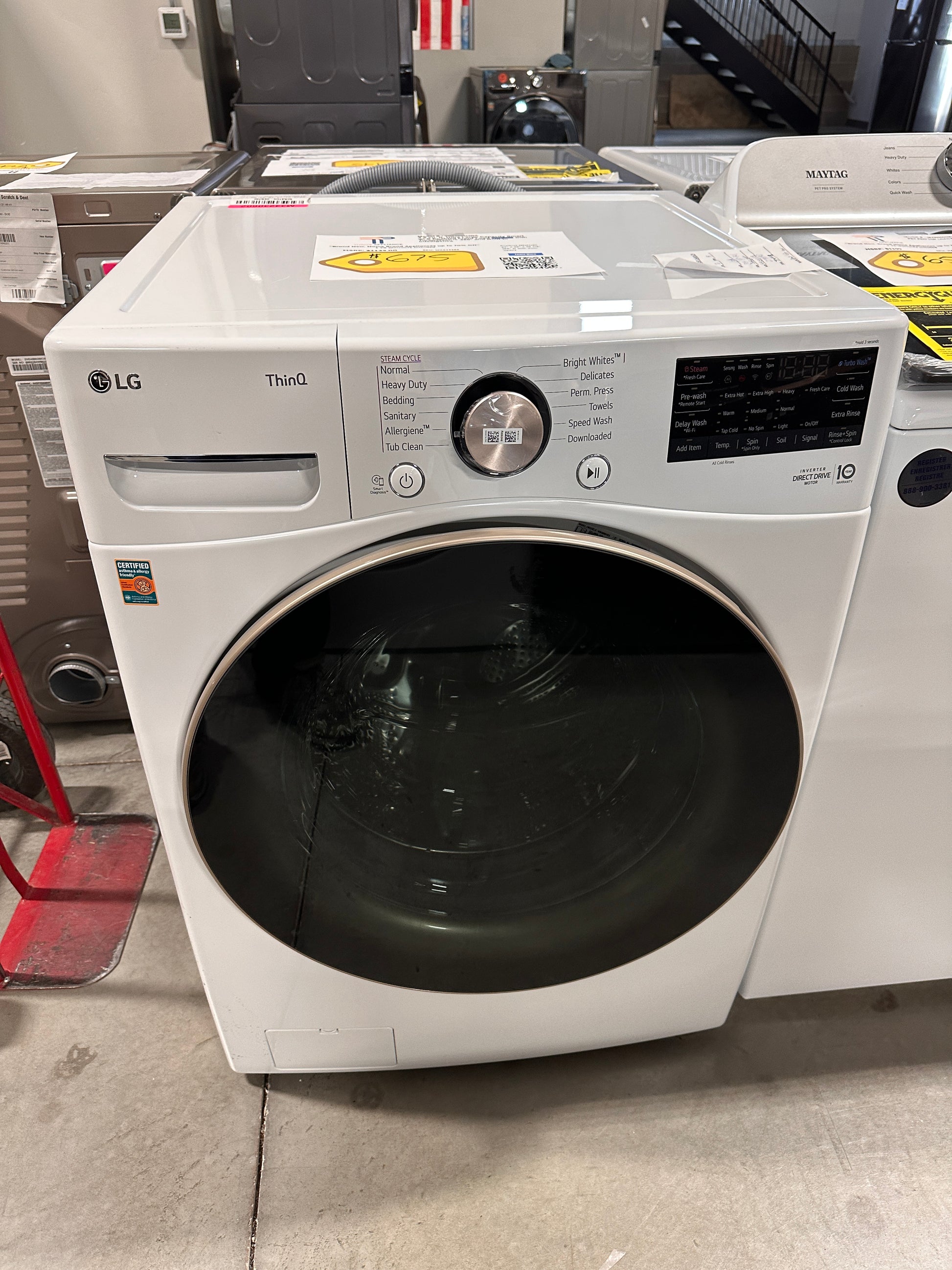 GREAT NEW LG STACKABLE SMART FRONT LOAD WASHER MODEL: WM4000HWA WAS132 ...