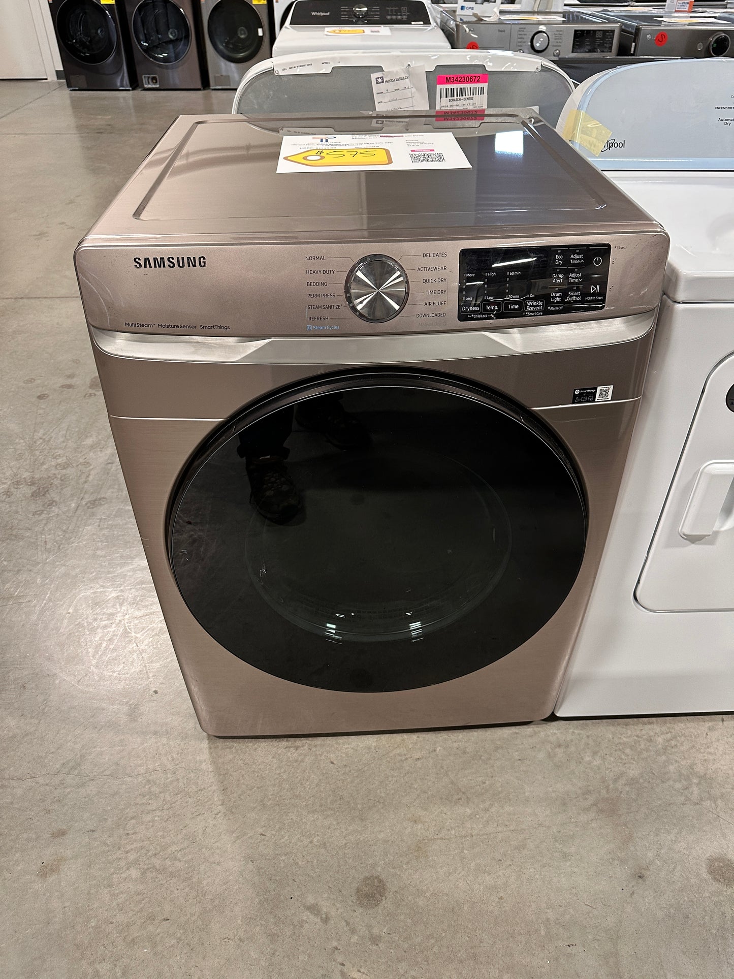 SALE PRICE STACKABLE SAMSUNG SMART ELECTRIC DRYER MODEL: DVE45B6300C DRY12578