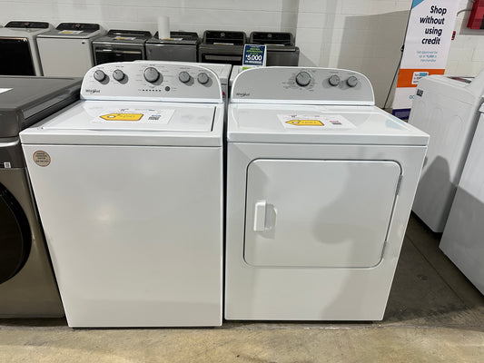 GREAT NEW WHIRLPOOL TOP LOAD WASHER ELECTRIC DRYER LAUNDRY SET WAS12204S DRY12206S