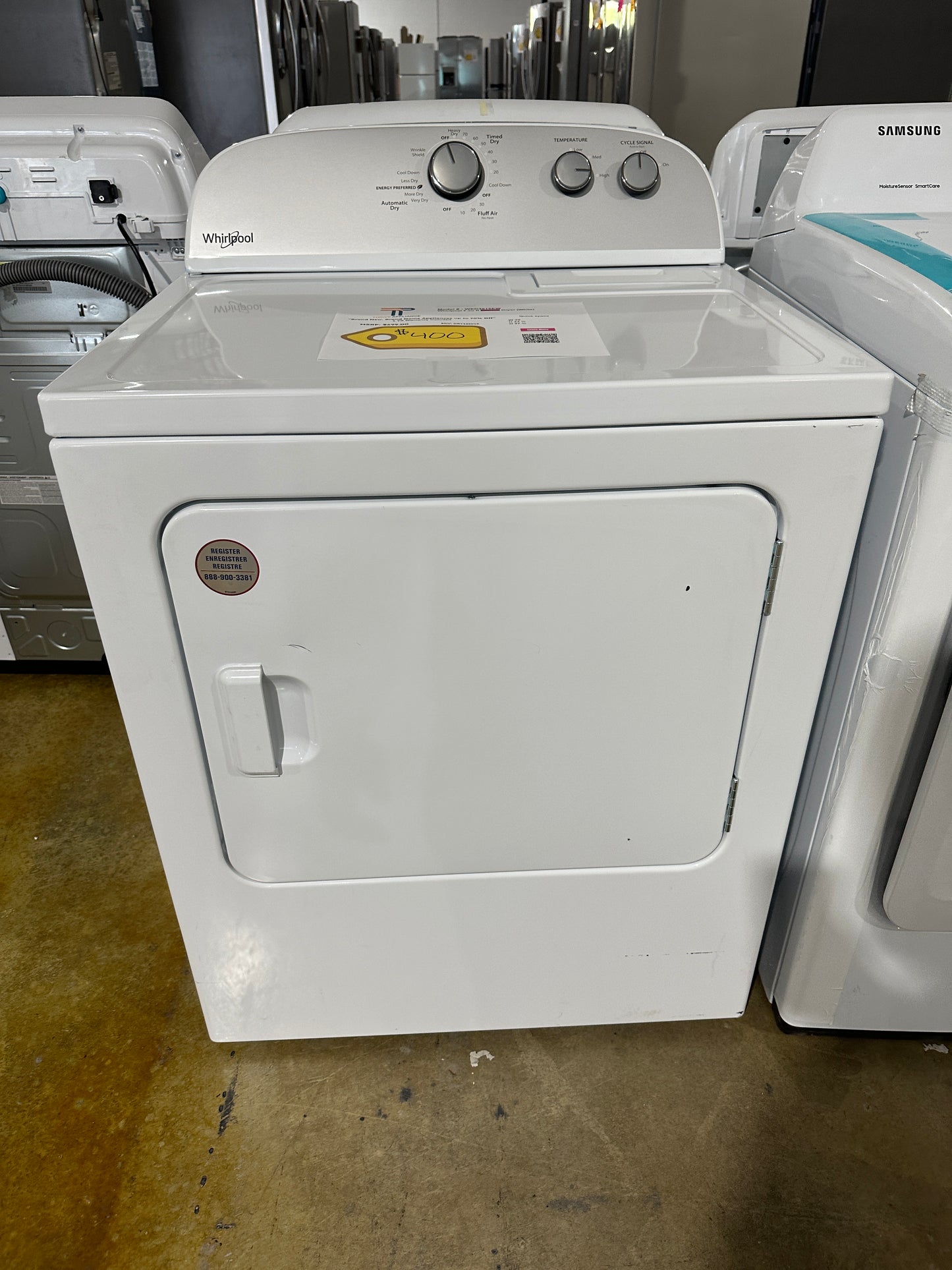 BRAND NEW WHIRLPOOL ELECTRIC DRYER MODEL: WED4815EW DRY12201S