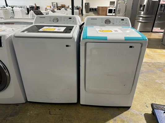 GORGEOUS NEW SAMSUNG LAUNDRY SET TOP LOAD ELECTRIC WAS12197S DRY12200S