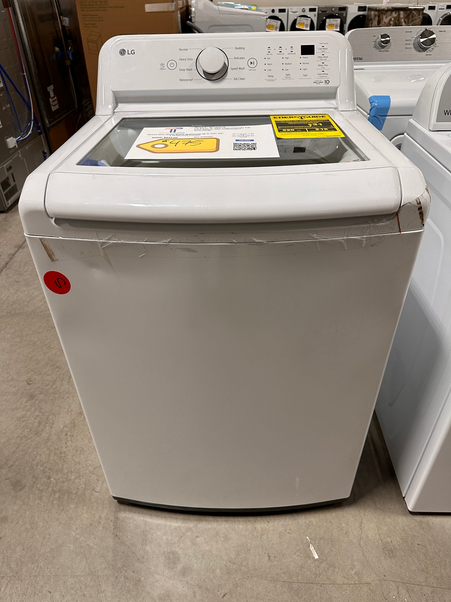 GREAT NEW LG TOP LOAD WASHING MACHINE MODEL: WT7000CW WAS13289