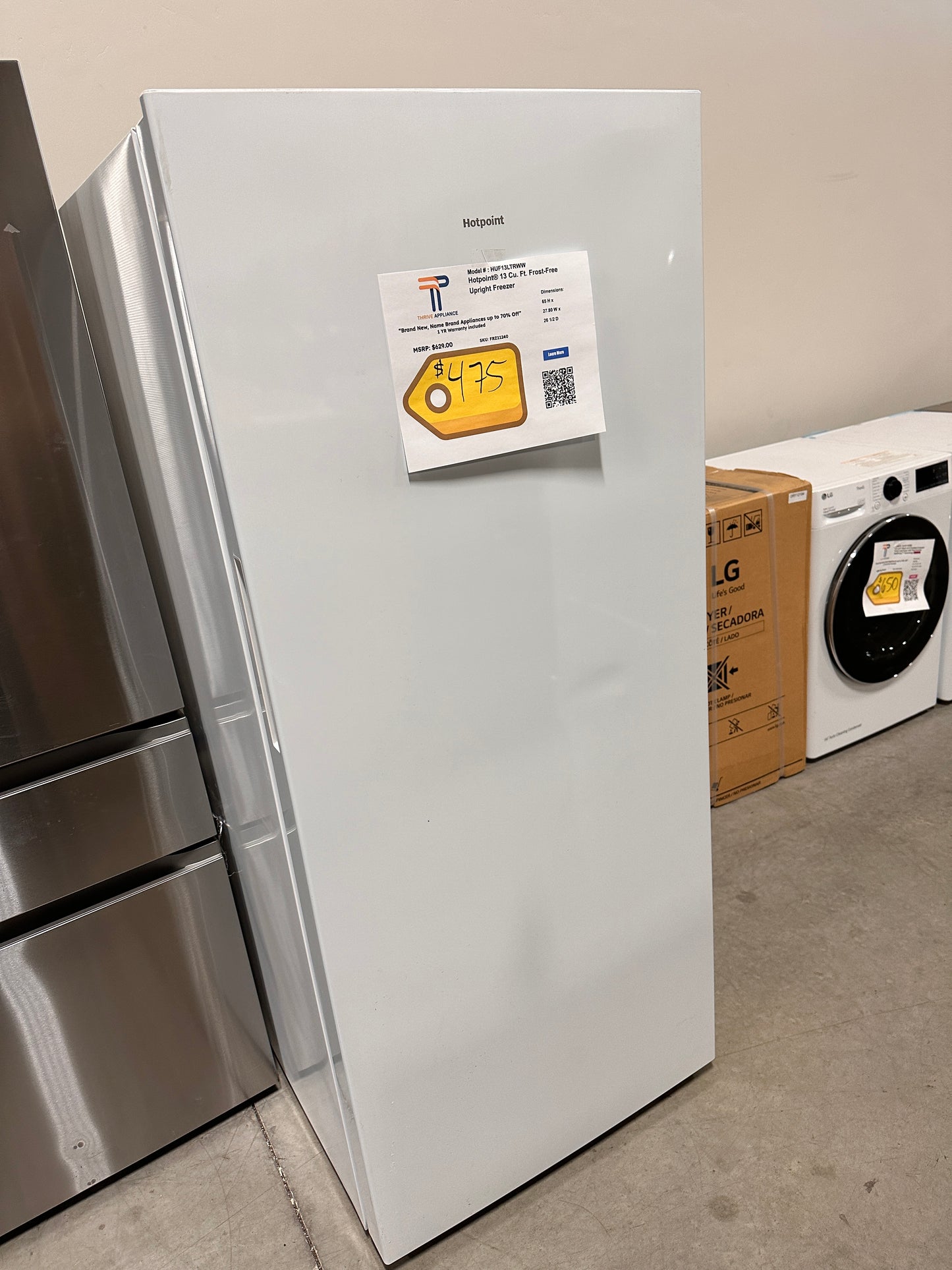 BRAND NEW FROST-FREE UPRIGHT FREEZER MODEL: HUF13LTRWW FRZ11240