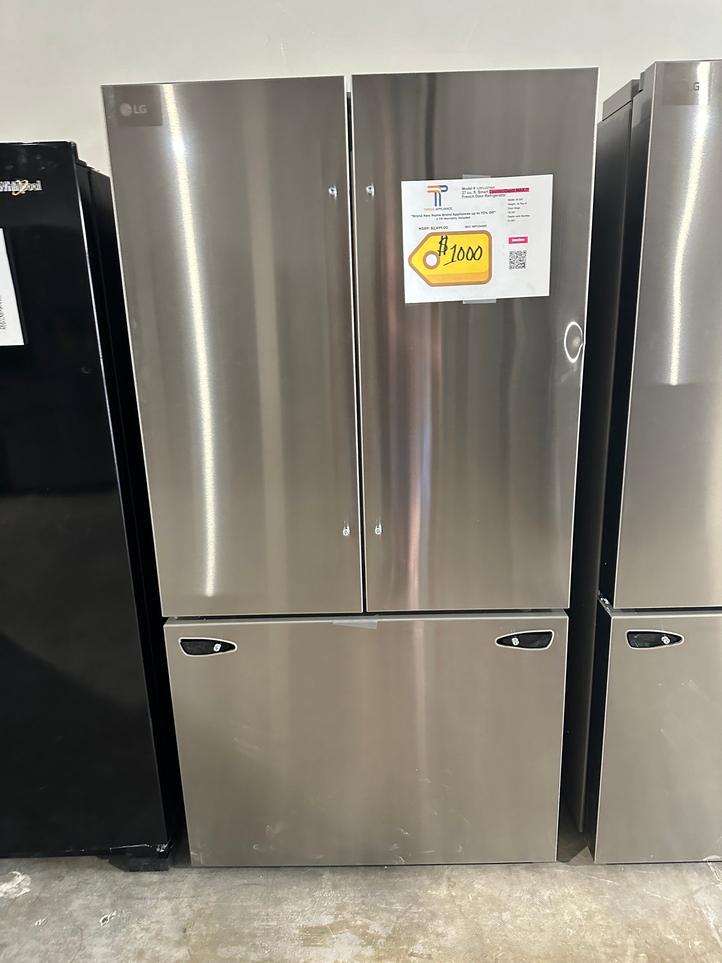 GREAT NEW LG COUNTER-DEPTH MAX FRENCH DOOR SMART REFRIGERATOR MODEL: LRFLC2706S REF13456S