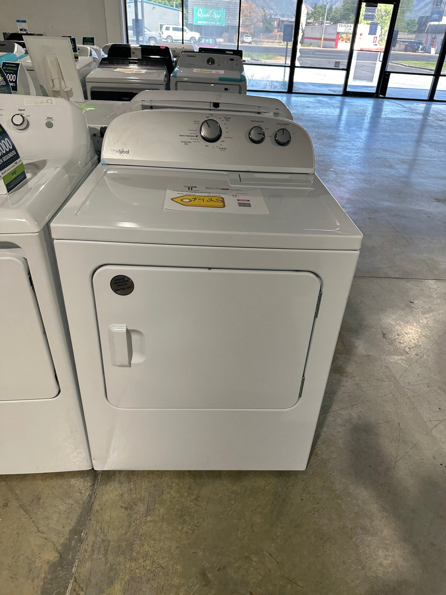 Whirlpool - 7.0 Cu. Ft. 14-Cycle Electric Dryer - White  MODEL: WED4815EW  DRY12176S