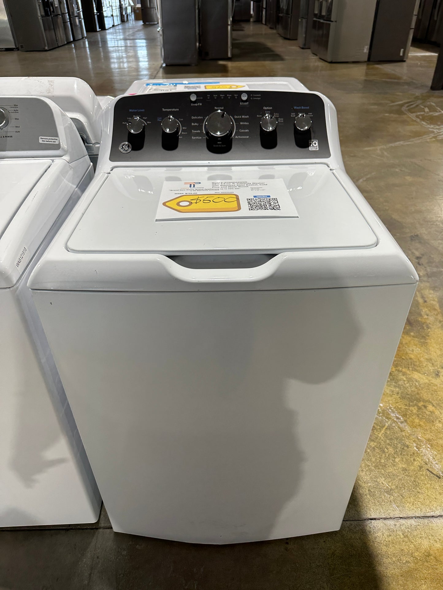 TOP LOAD WASHER with WASH BOOST - NEW - MODEL: GTW485ASWWB WAS12155S