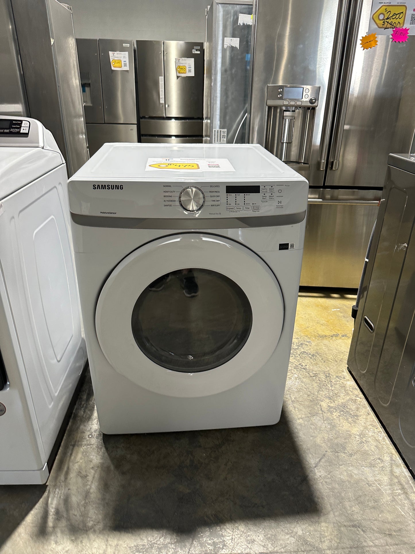 Stackable Electric Dryer with Sensor Dry - White MODEL: DVE45T6000W DRY12227S