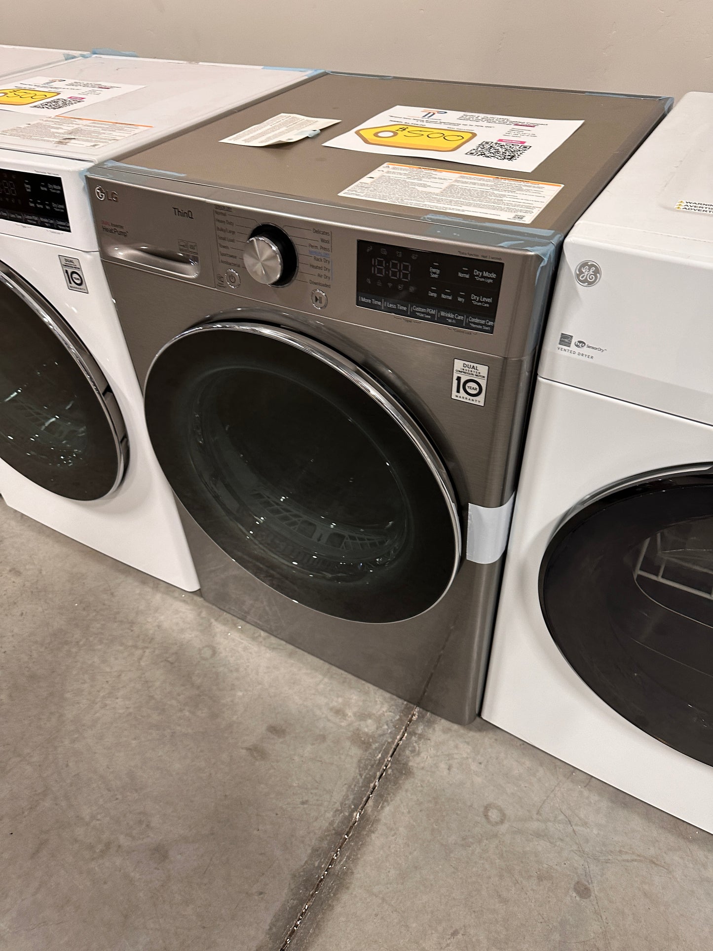 NEW LG STACKABLE SMART ELECTRIC DRYER - DRY12197 DLHC1455V