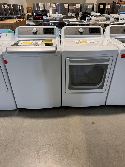 GREAT NEW LG TOP LOAD WASHER ELECTRIC DRYER LAUNDRY SETE - WAS13318 DRY12600