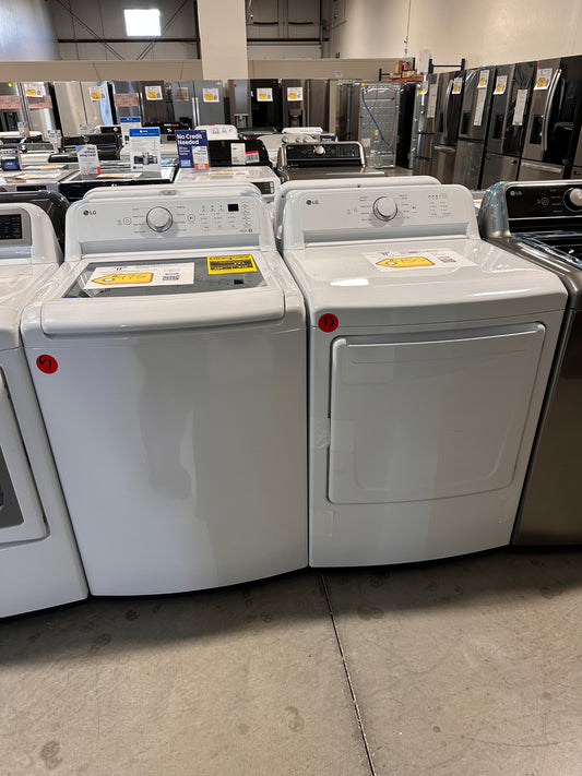 NEW LG HIGH EFFICIENCY LAUNDRY SET TOP LOAD WASHER ELECTRIC DRYER - WAS13321 DRY12609