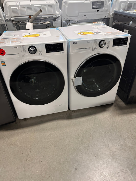 BRAND NEW LG STACKABLE SMART FRONT LOAD WASHER ELECTRIC DRYER SET - WAS13326 DRY12575