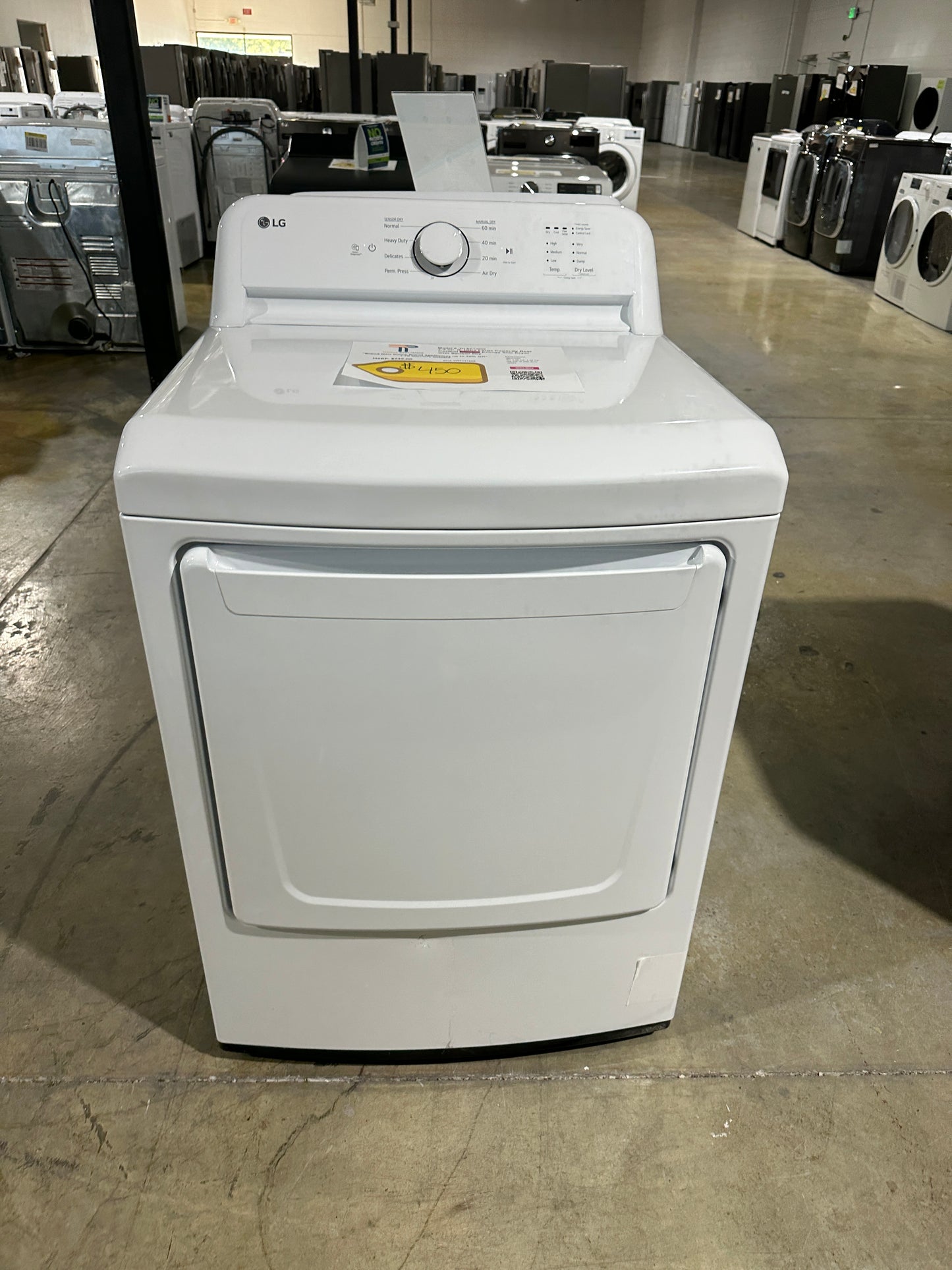 GREAT NEW LG 7.3 CU FT ELECTRIC DRYER MODEL: DLE6100W DRY12185S