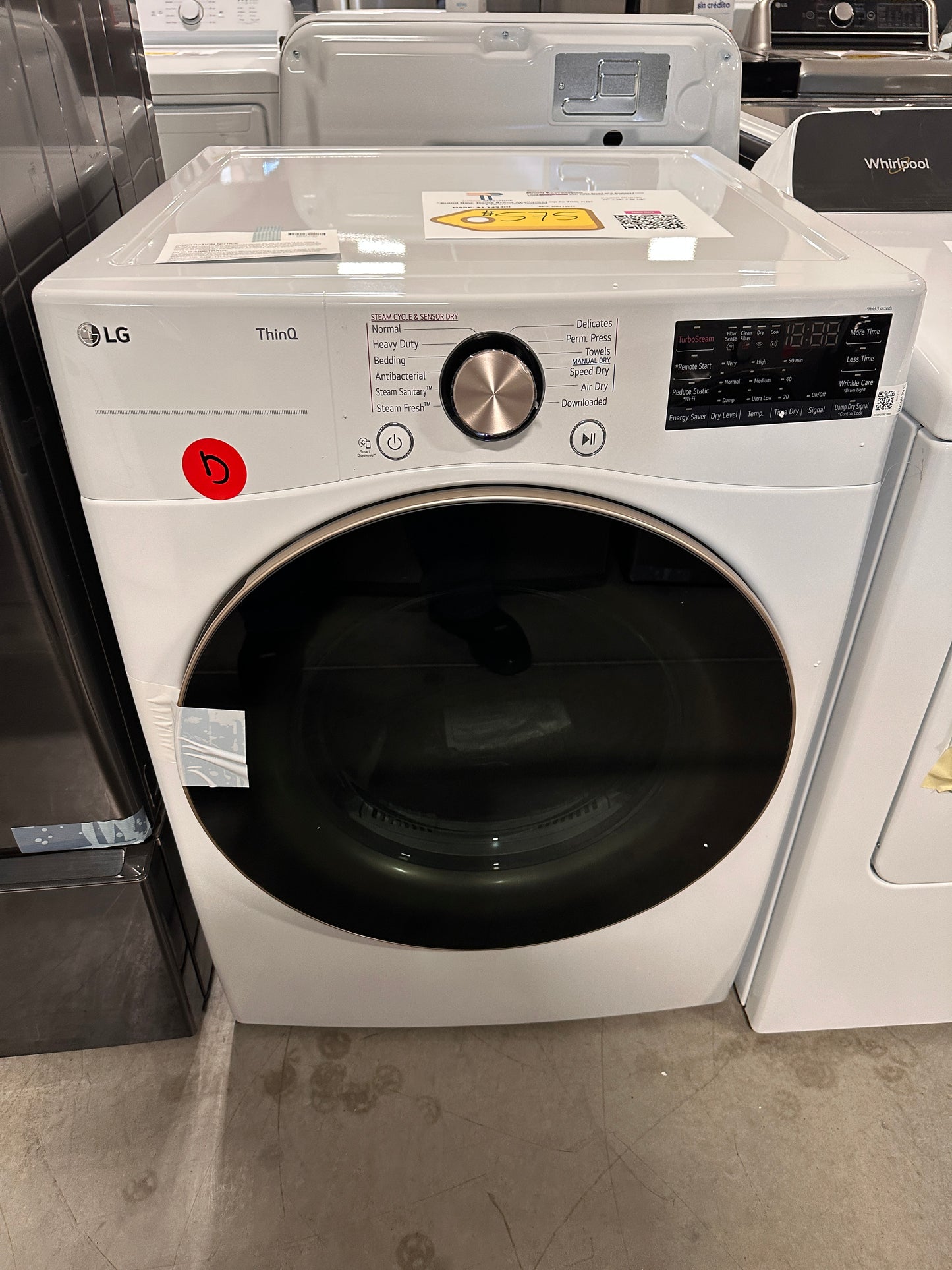 SMART NEW LG ELECTRIC DRYER MODEL: DLEX4000W DRY12612