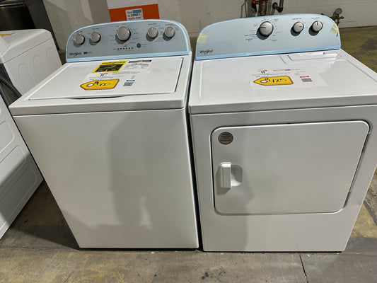 NEW WHIRLPOOL TOP LOAD WASHER ELECTRIC DRYER LAUNDRY SET WAS12294S DRY12240S