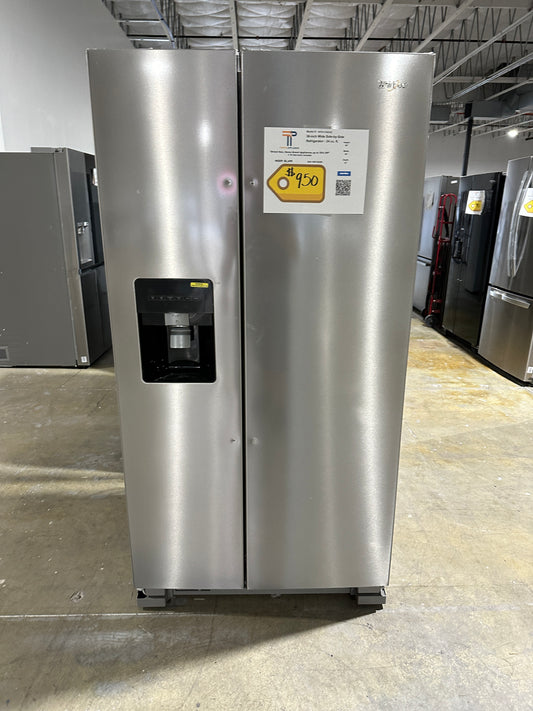 New Whirlpool - 24.6 Cu. Ft. Side-by-Side Refrigerator - Stainless Steel MODEL: WRS315SDHZ REF13658S