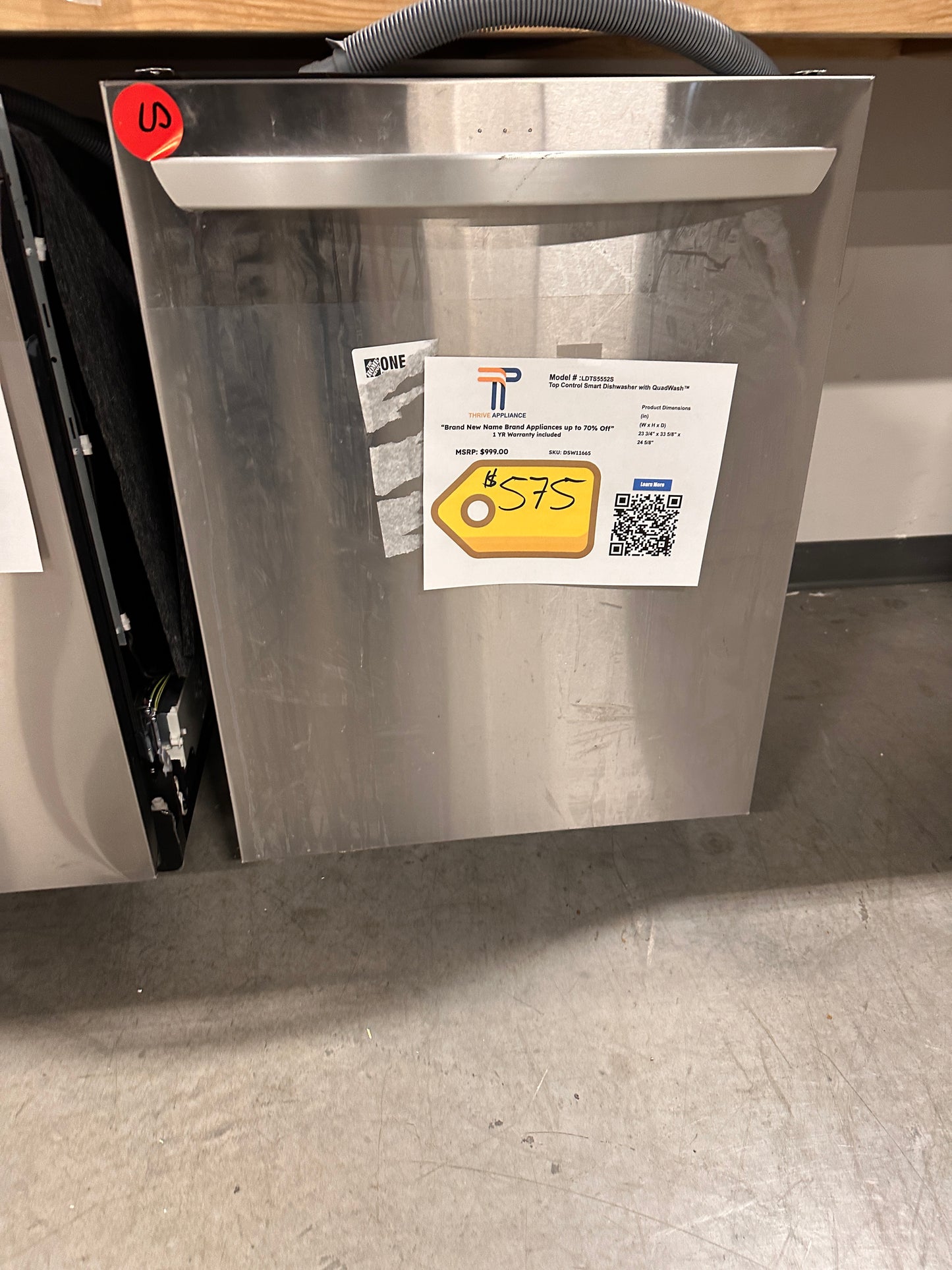 GREAT NEW LG TOP CONTROL DISHWASHER MODEL: LDTS5552S DSW11665