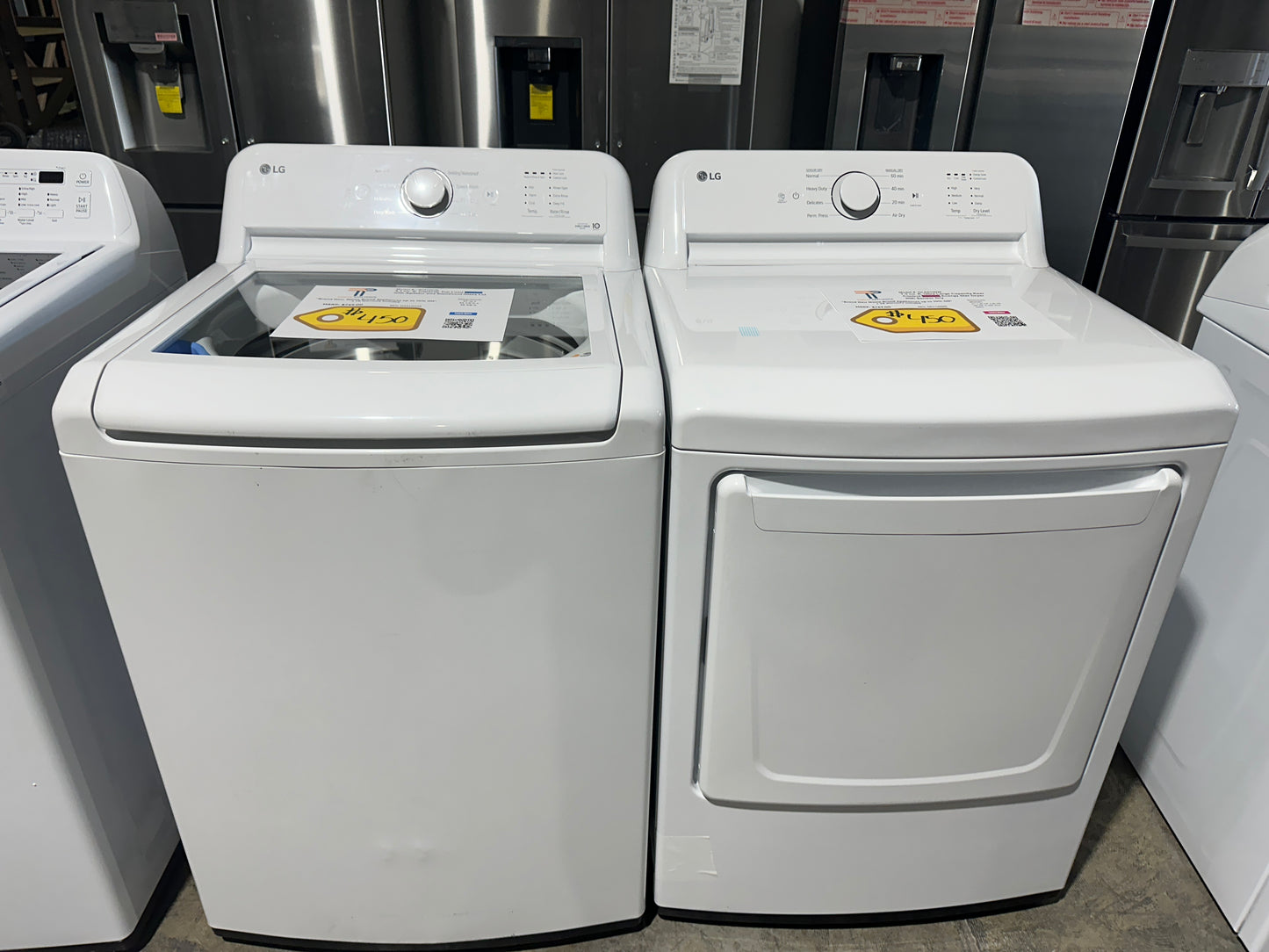 GREAT NEW LG TOP LOAD WASHER ELECTRIC DRYER LAUNDRY SET WAS12333S DRY12008S