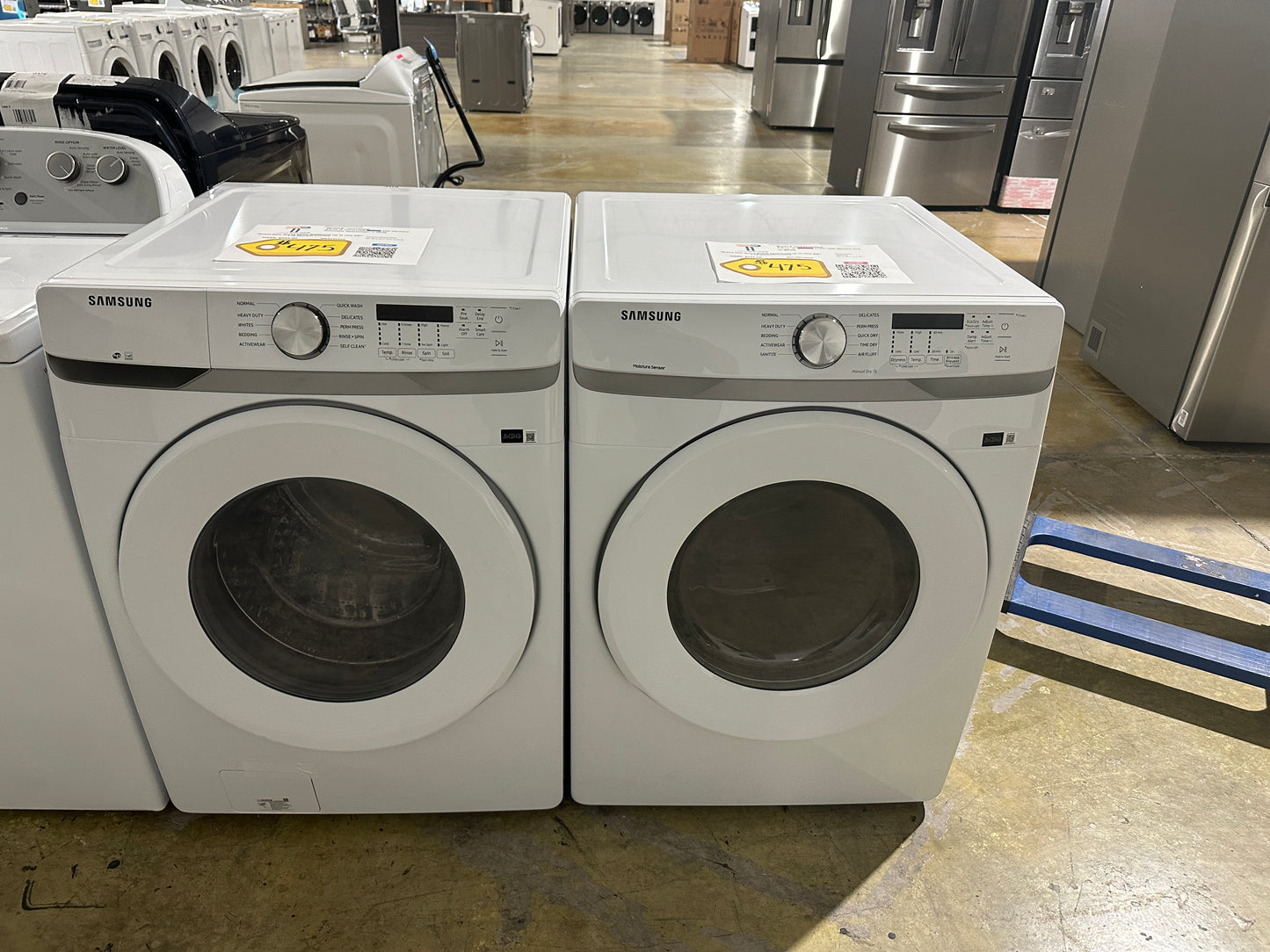 GREAT NEW SAMSUNG STACKABLE LAUNDRY SET WAS12346S DRY12002S