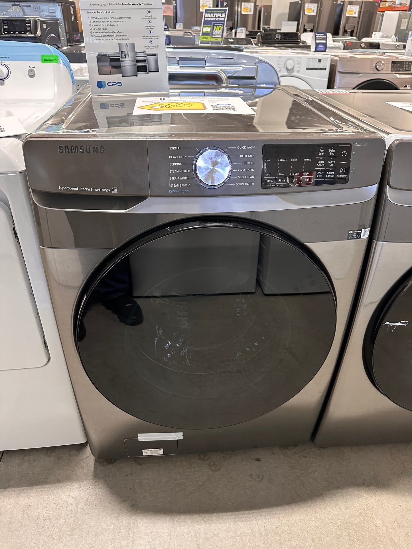 GORGEOUS NEW SAMSUNG STACKABLE SMART FRONT LOAD WASHER MODEL: WF45B6300AP WAS13332