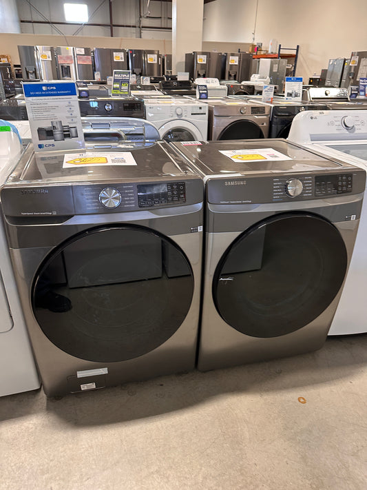 BRAND NEW STACKABLE SAMSUNG LAUNDRY SET FRONT LOAD WASHER ELECTRIC DRYER: WAS13332 DRY12539