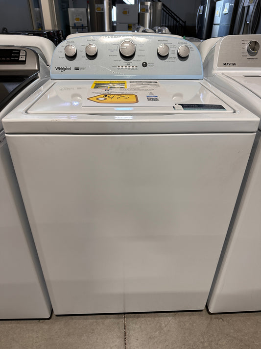 WHIRLPOOL TOP LOAD WASHING MACHINE WITH REMOVABLE AGITATOR MODEL: WTW4957PW WAS13342
