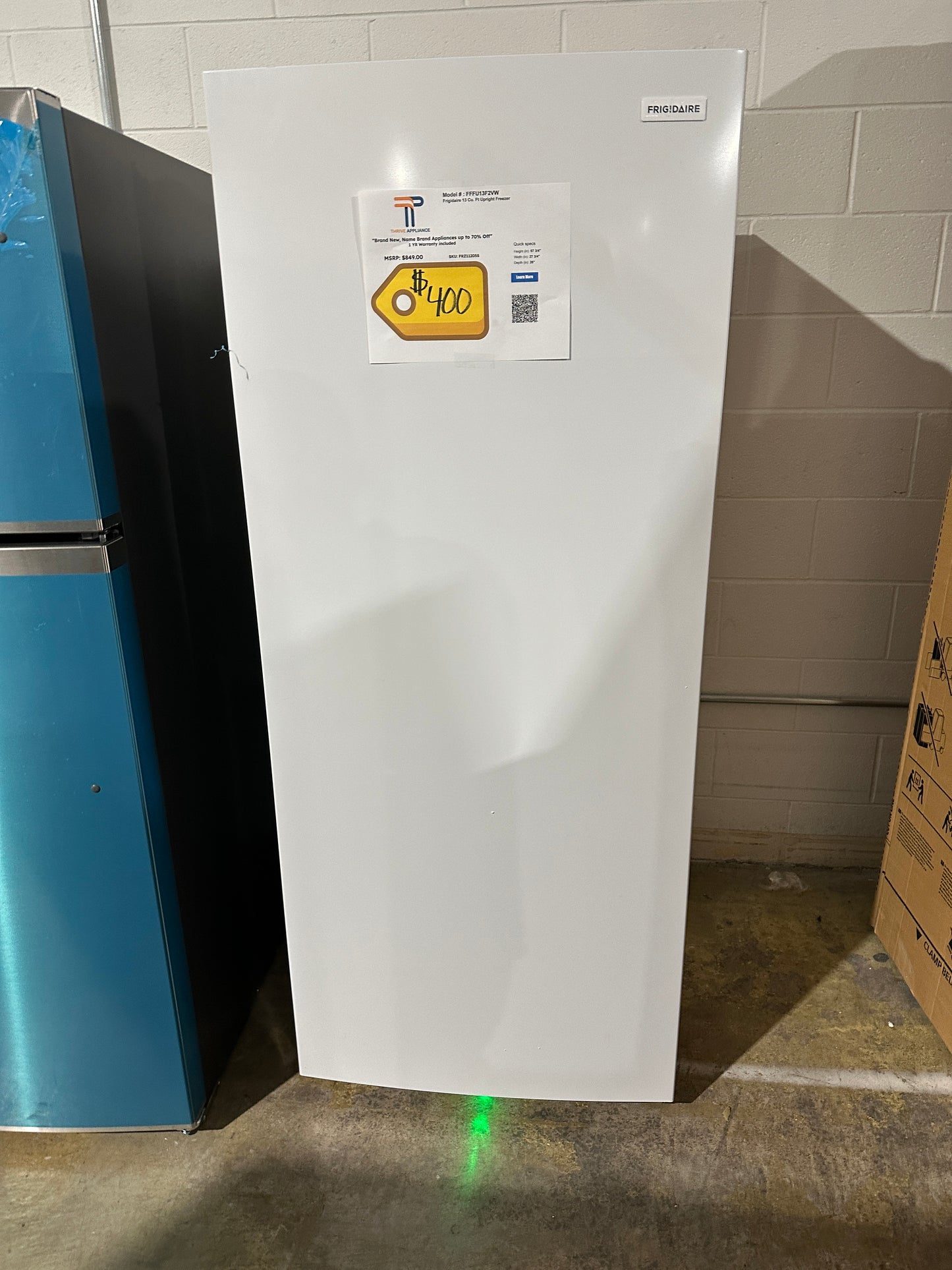 Frigidaire - 13.0 Cu. Ft. Frost-Free Upright Freezer with Interior Light MODEL: FFFU13F2VW FRZ11205S