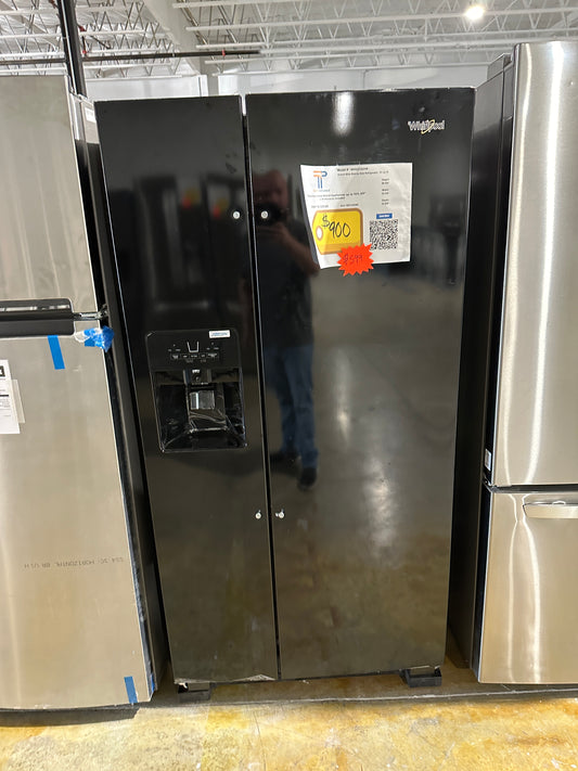 DISCOUNTED BLACK WHIRLPOOL SIDE-BY-SIDE REFRIGERATOR MODEL: WRS321SDHB REF13408S