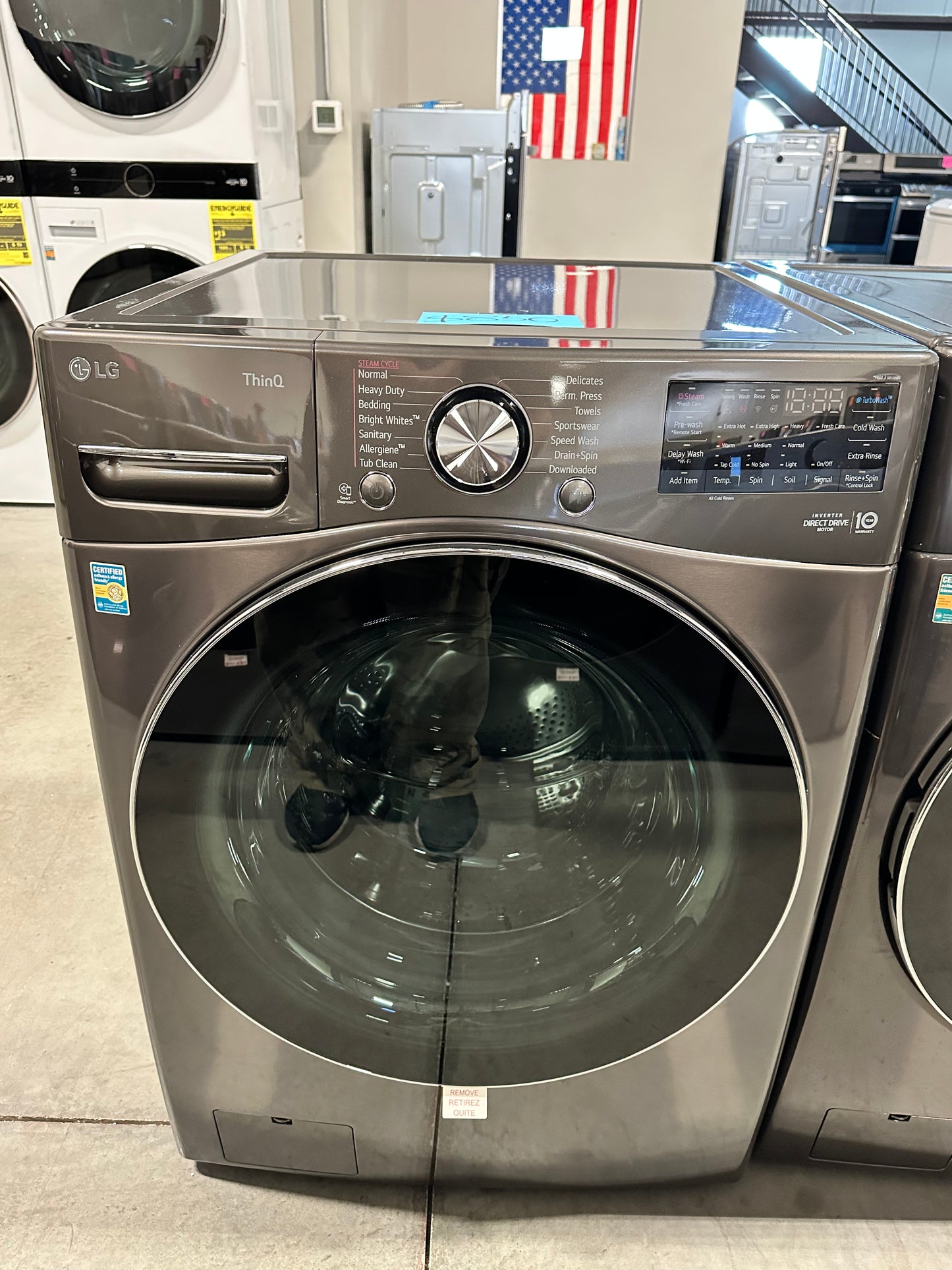 STACKABLE SMART FRONT LOAD LG WASHER - WAS12696