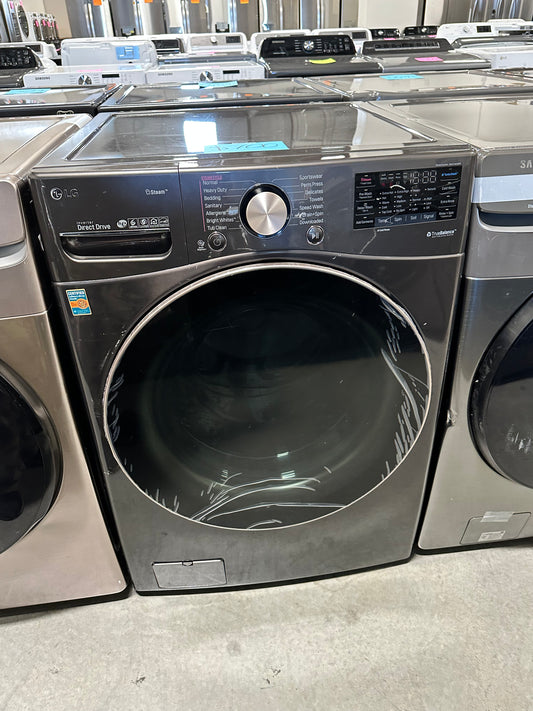NEW SMART FRONT LOAD WASHER in BLACK STEEL - WAS12589