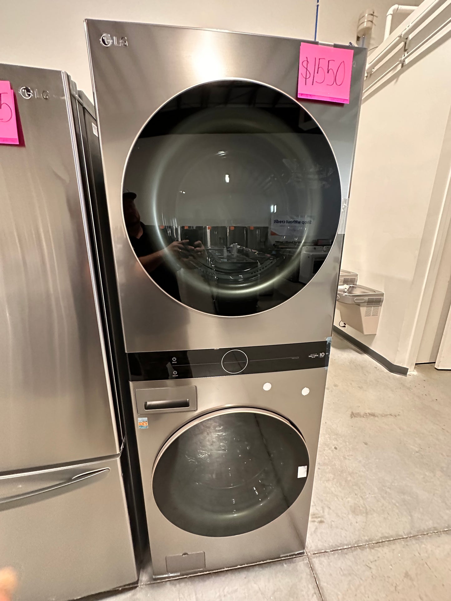 GORGEOUS GRAPHITE STEEL LG SMART WASHTOWER LAUNDRY CENTER - WAS12678