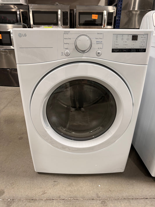 LG - 7.4 Cu. Ft. Stackable Gas Dryer with FlowSense™ - White  Model:DLG3401W  DRY12115