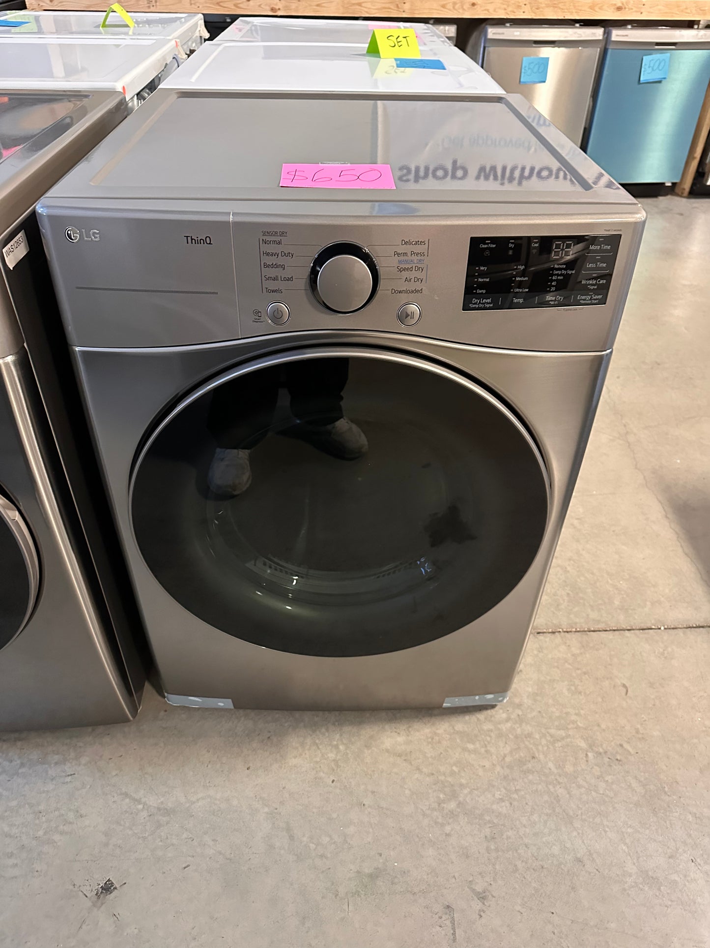 STACKABLE ELECTRIC DRYER - SMART LG DRYER - DRY12078