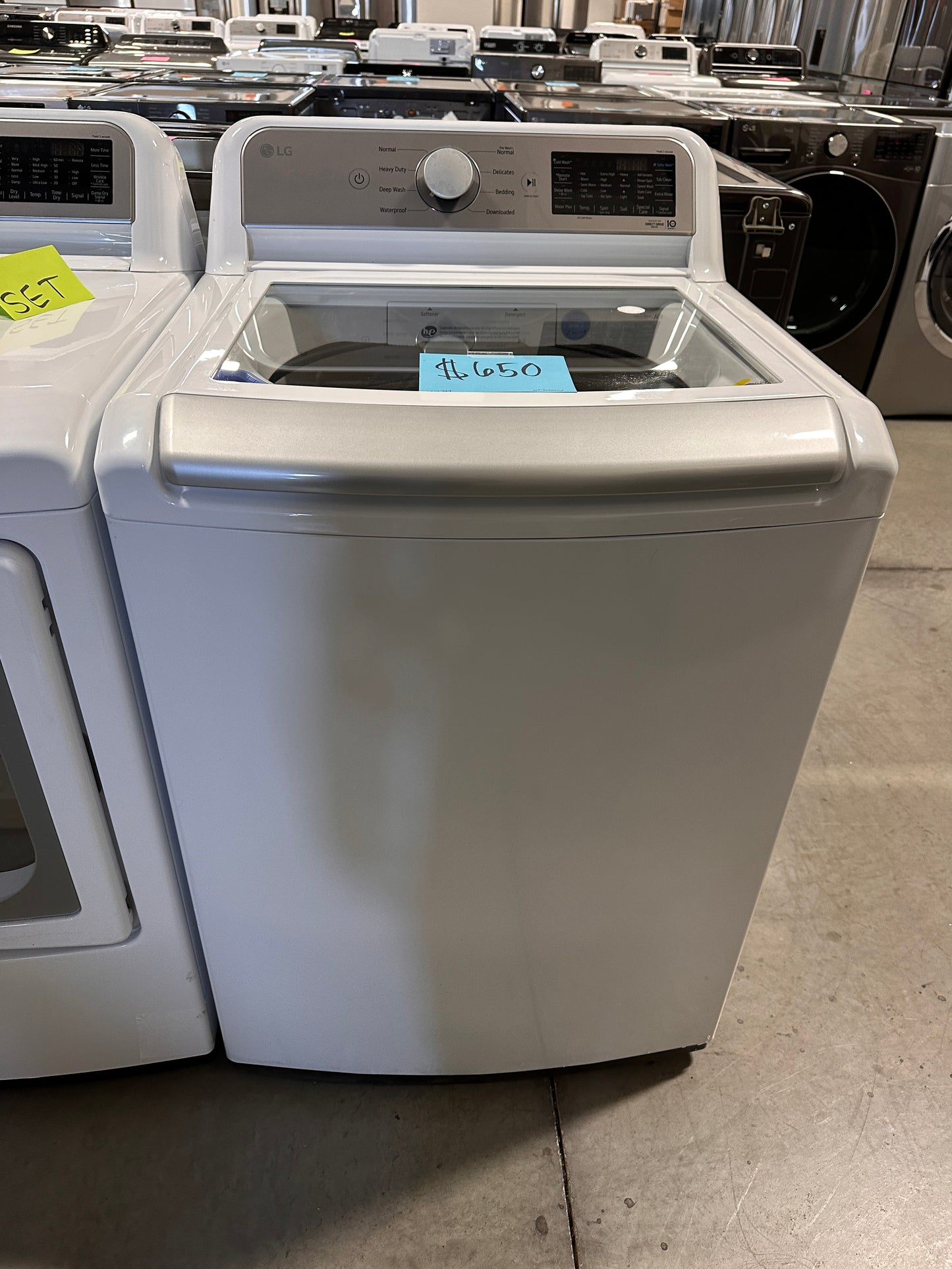 MODEL NUMBER WT7400CW TOP LOAD LG WASHING MACHINE - WAS12724