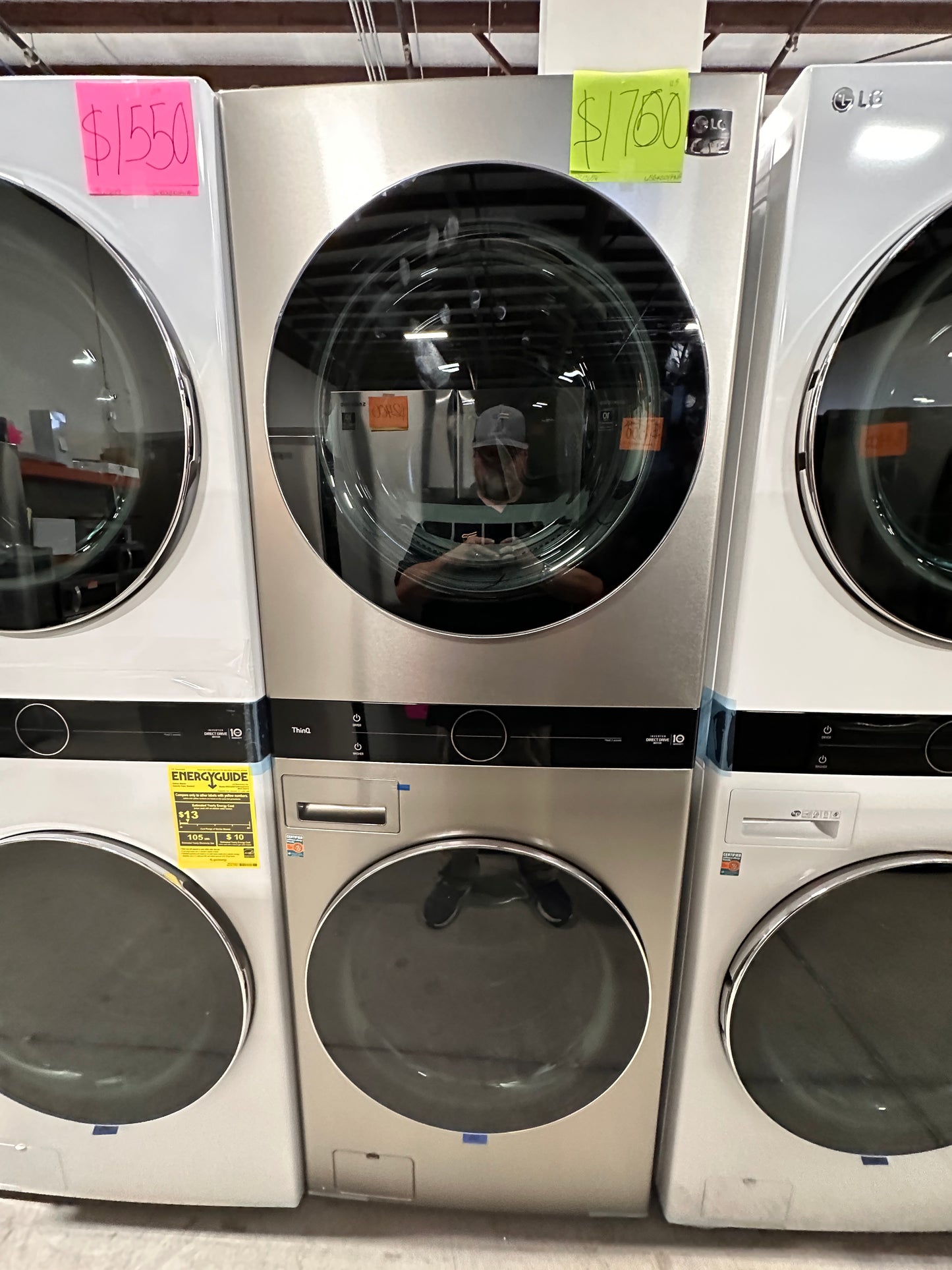 NEW LG STUDIO SMART STACKED LAUNDRY CENTER - WAS12658