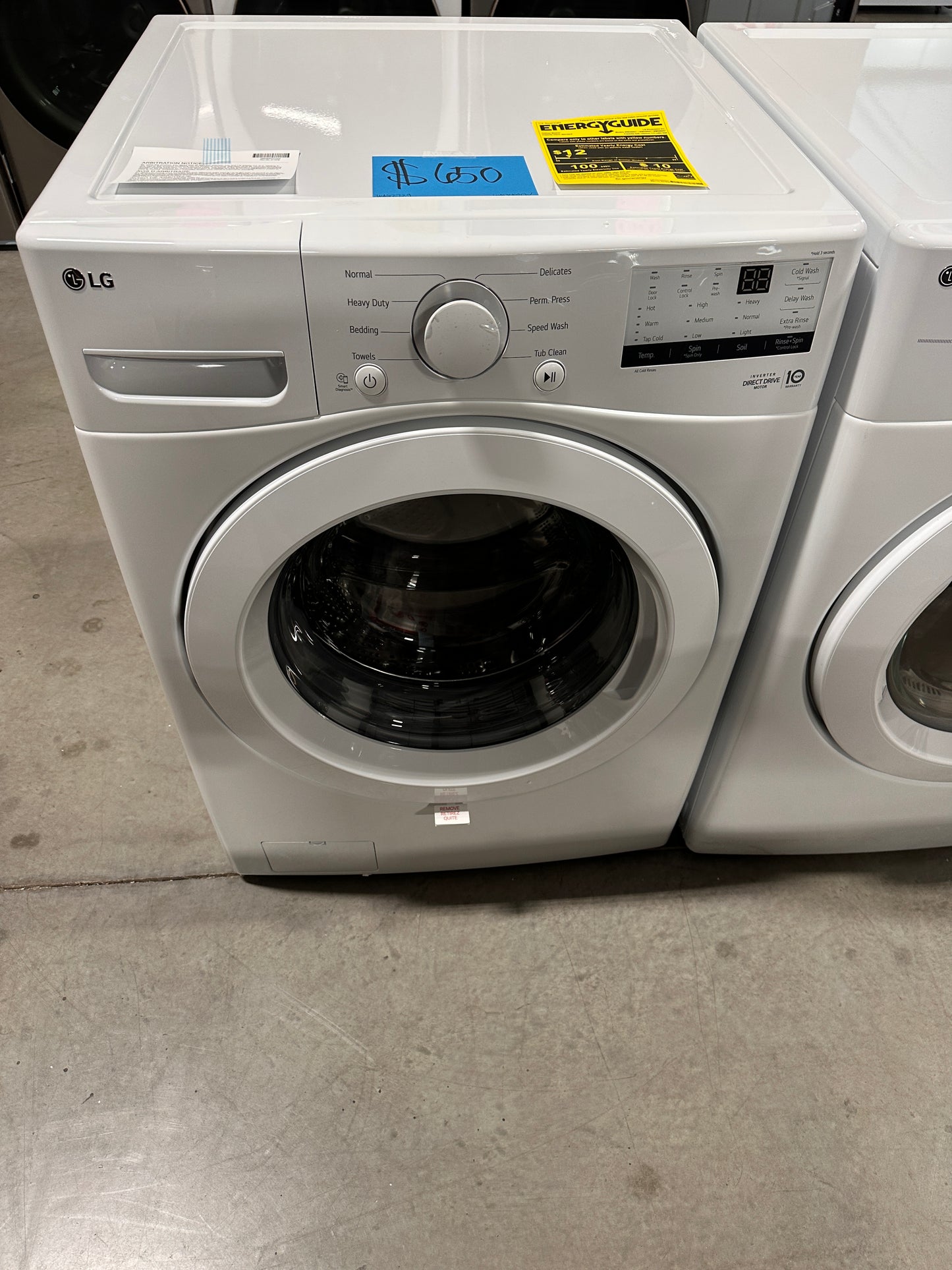 NEW LG STACKABLE FRONT LOAD WASHER - WAS12729