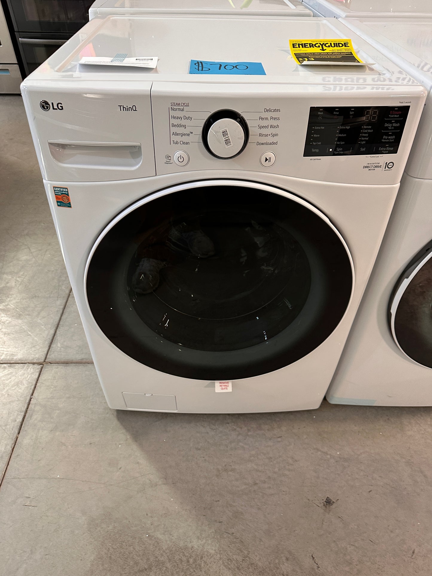 SMART STACKABLE FRONT LOAD WASHER WITH STEAM - WAS12735