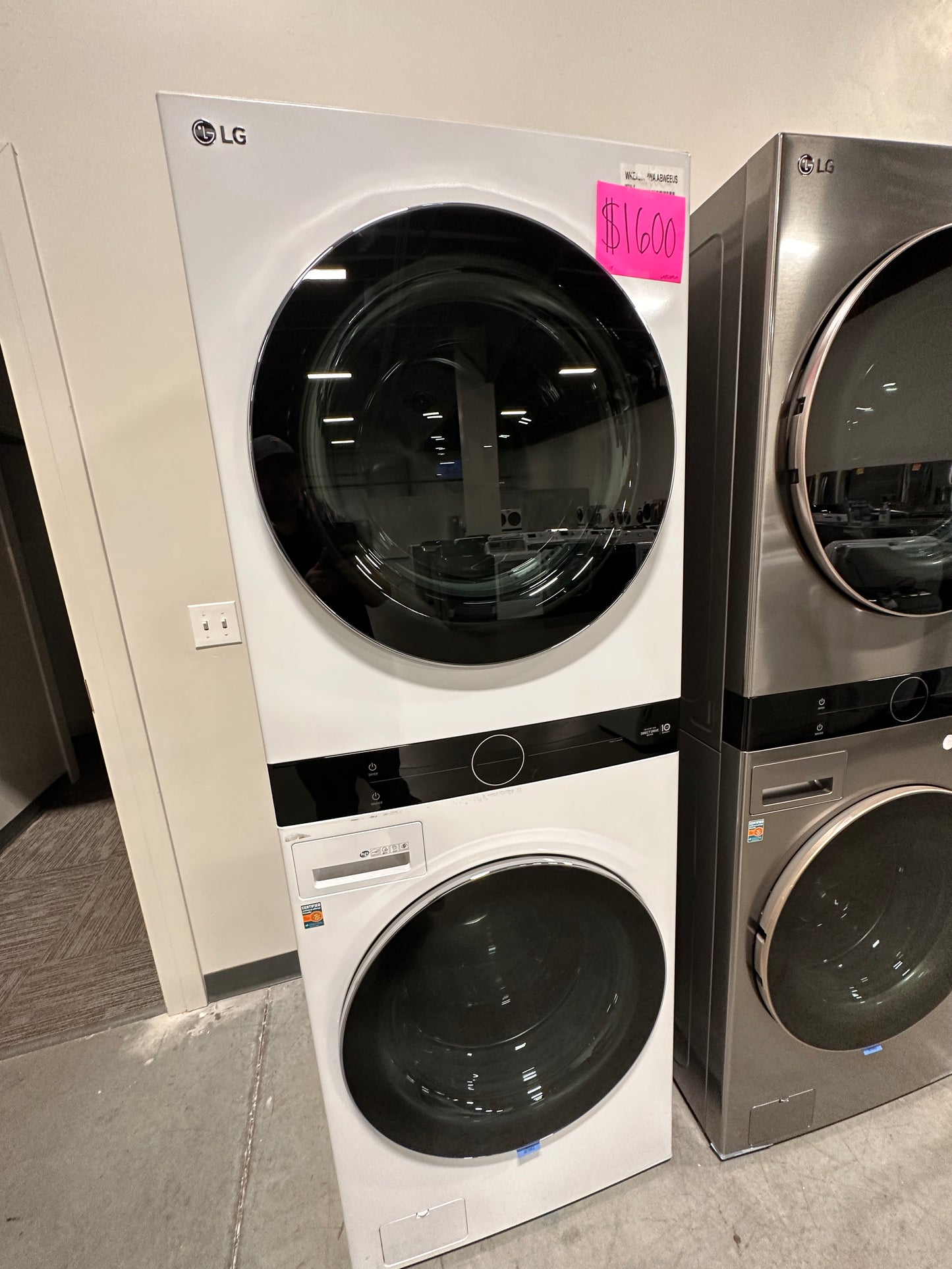 Brand New  4.5 Cu. Ft. HE Smart Front-Load Washer and 7.4 Cu. Ft. Electric Dryer WashTower White WAS12488