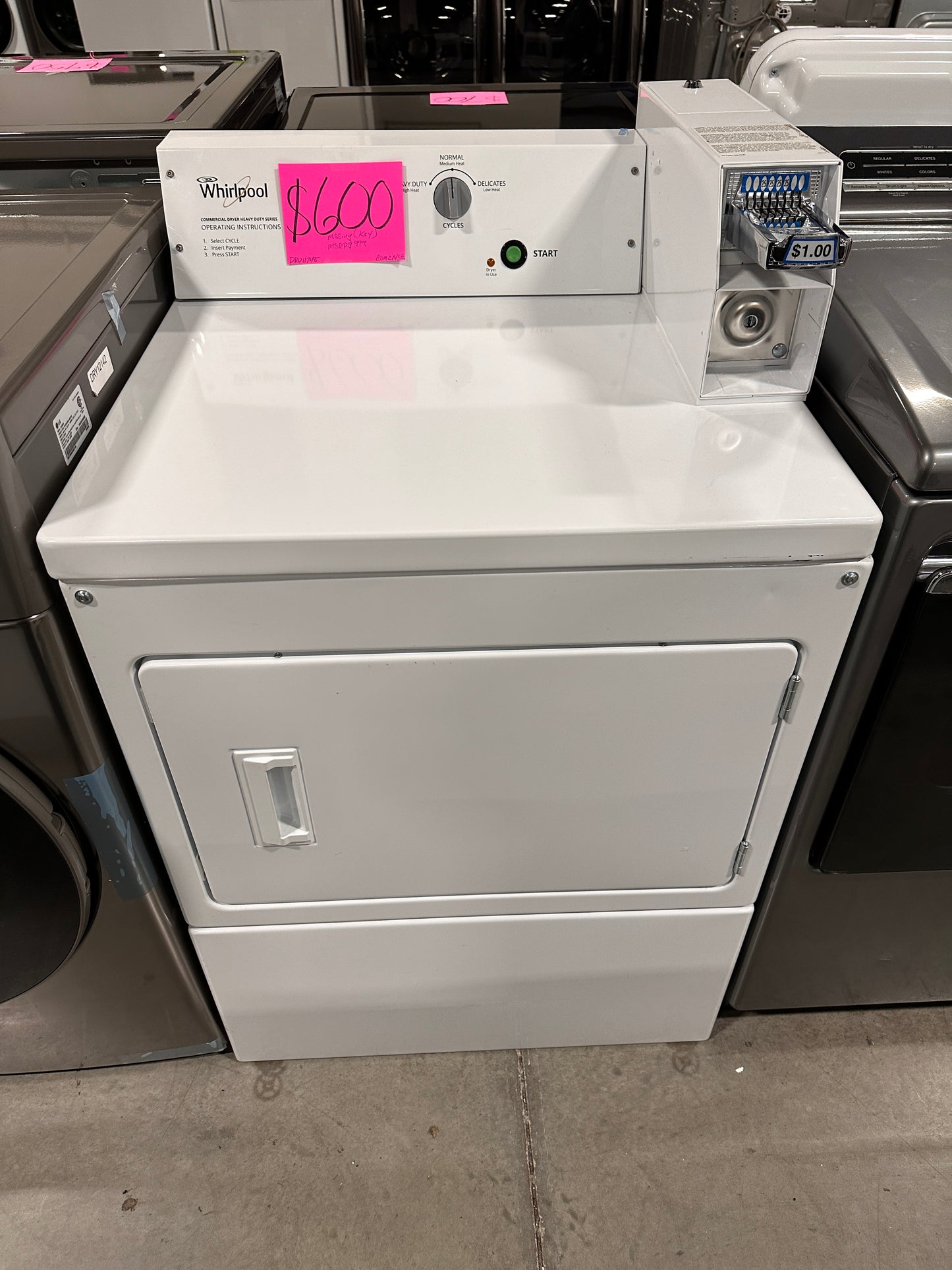 GREAT NEW WHIRLPOOL ELECTRIC DRYER with AIRFLOW SYSTEM - DRY11748 CEM2745FQ