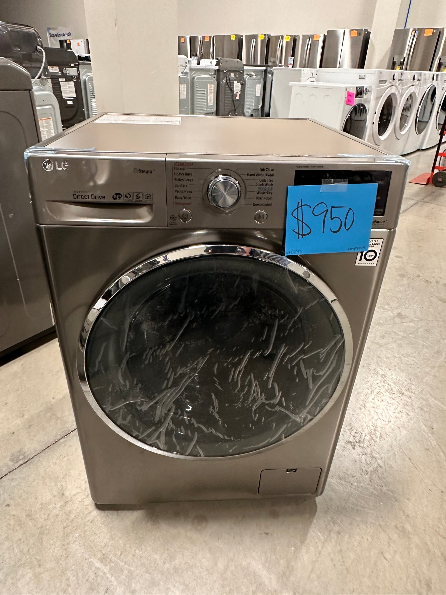 GORGEOUS NEW SMART FRONT LOAD WASHER DRYER COMBO - WAS12753