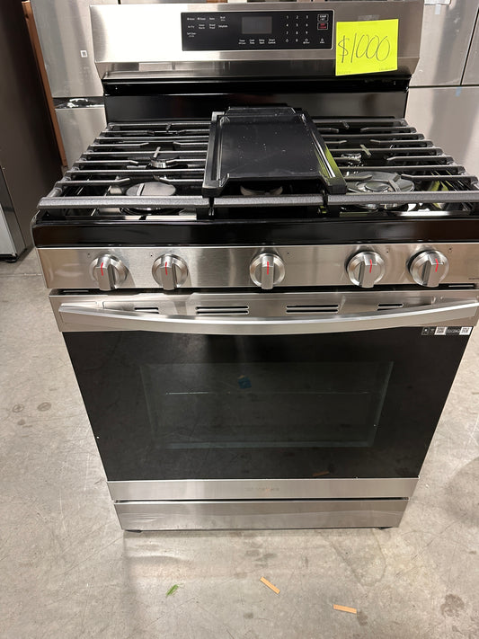 NEW SAMSUNG GAS RANGE with NO PREHEAT AIR FRY - RAG11713 - NX60A6511SS/AA