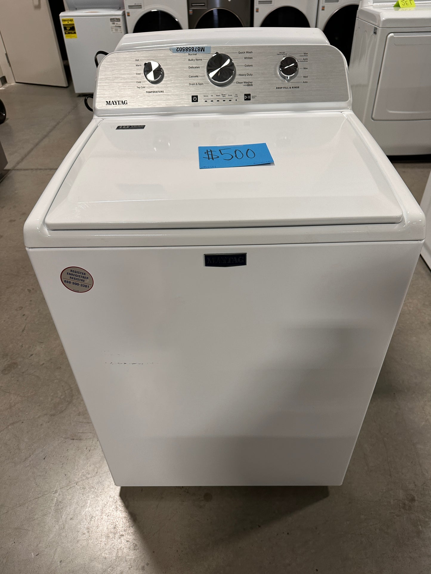 NEW MAYTAG TOP LOAD WASHER WITH DEEP FILL - WAS12789