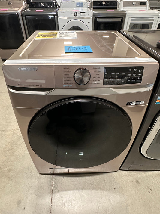CHAMPAGNE SAMSUNG LARGE CAPACITY FRONT LOAD WASHER - WAS12794