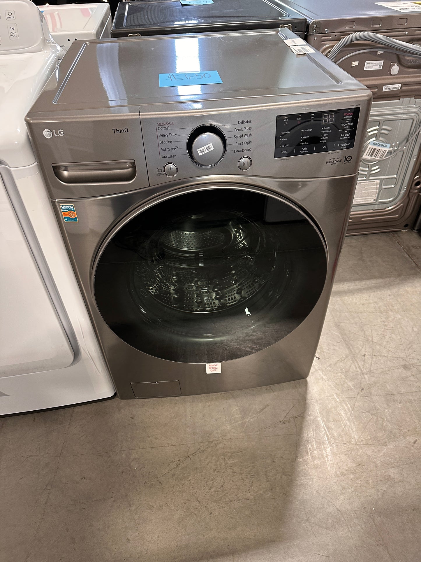 STACKABLE SMART FRONT LOAD WASHER WITH STEAM - WAS12799