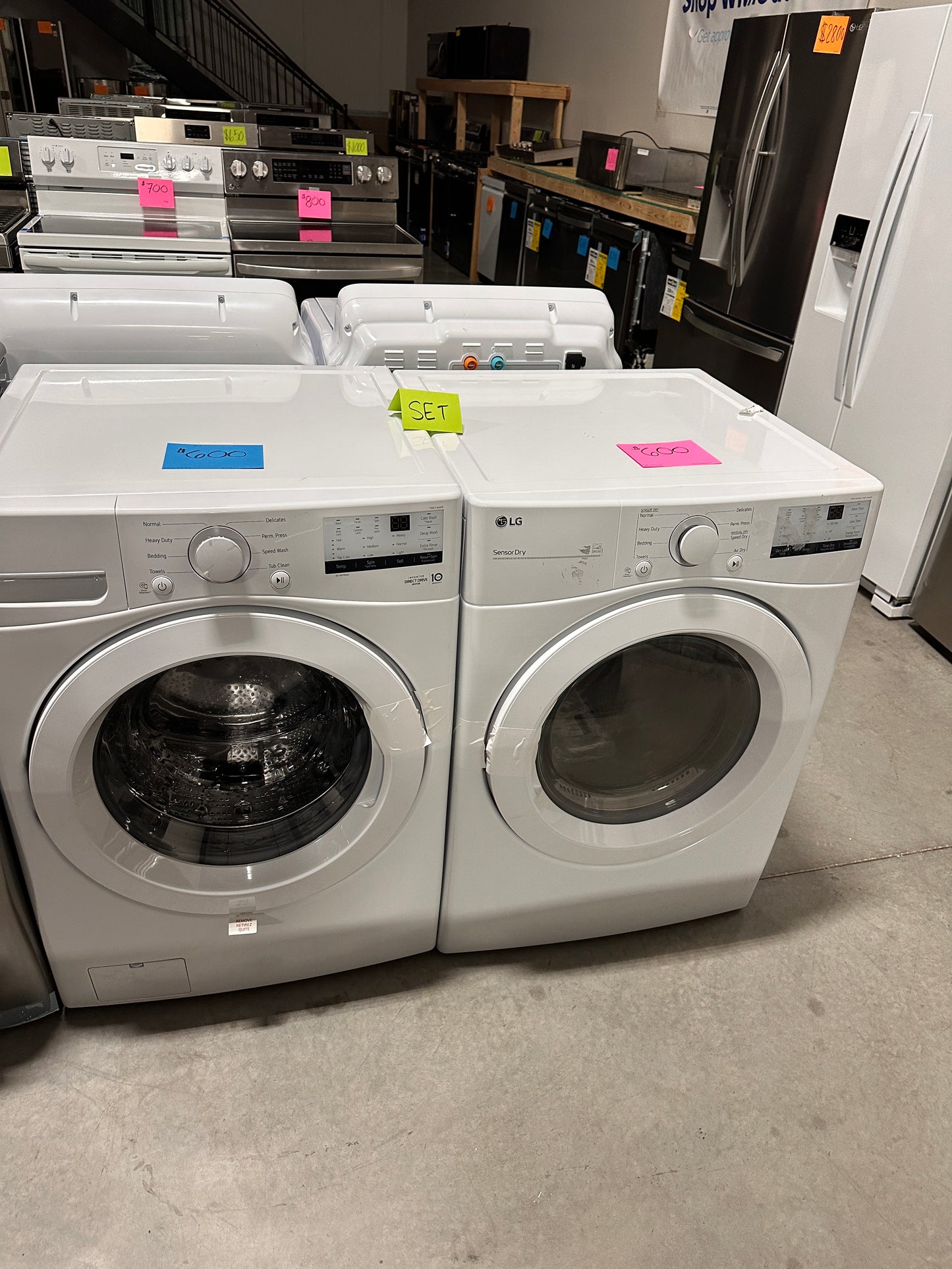 BRAND NEW STACKABLE LAUNDRY SET with ELECTRIC DRYER - DRY11416 WAS12798